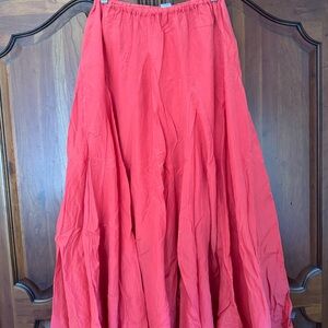 CP Shades Lily Coral-Red Maxi Skirt